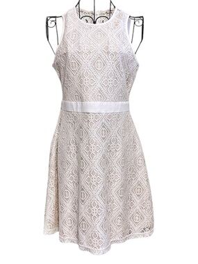 NEW Bleuh Ciel Ivory Lace Mini Dress Graduation Fairy Cottagecore, Size Small